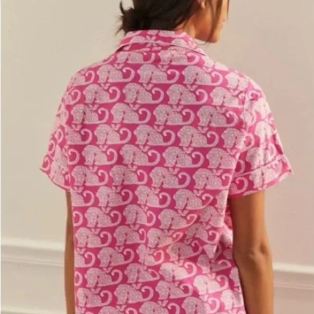 NWOT Anthropologie Printfresh Lapis Leopard Top in Pink  Size Small - Picture 2 of 3